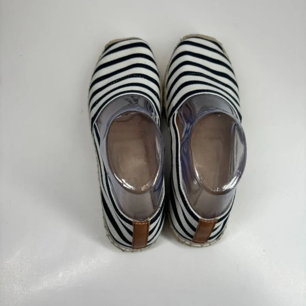 Vionic Valeri Women's US 7 Striped Casual Flats Slip-On Espadrille Comfort Shoes